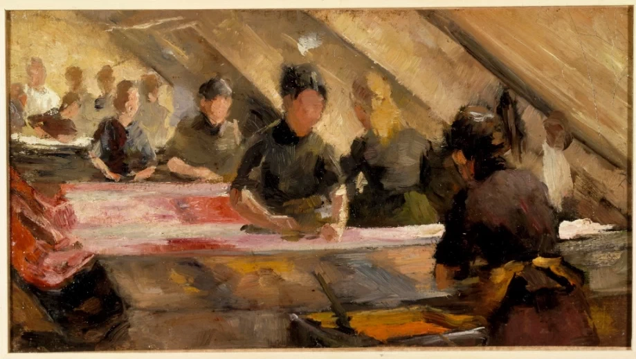 Spazzolatrici nella fabbrica del cotone - centraal Museum Utrecht